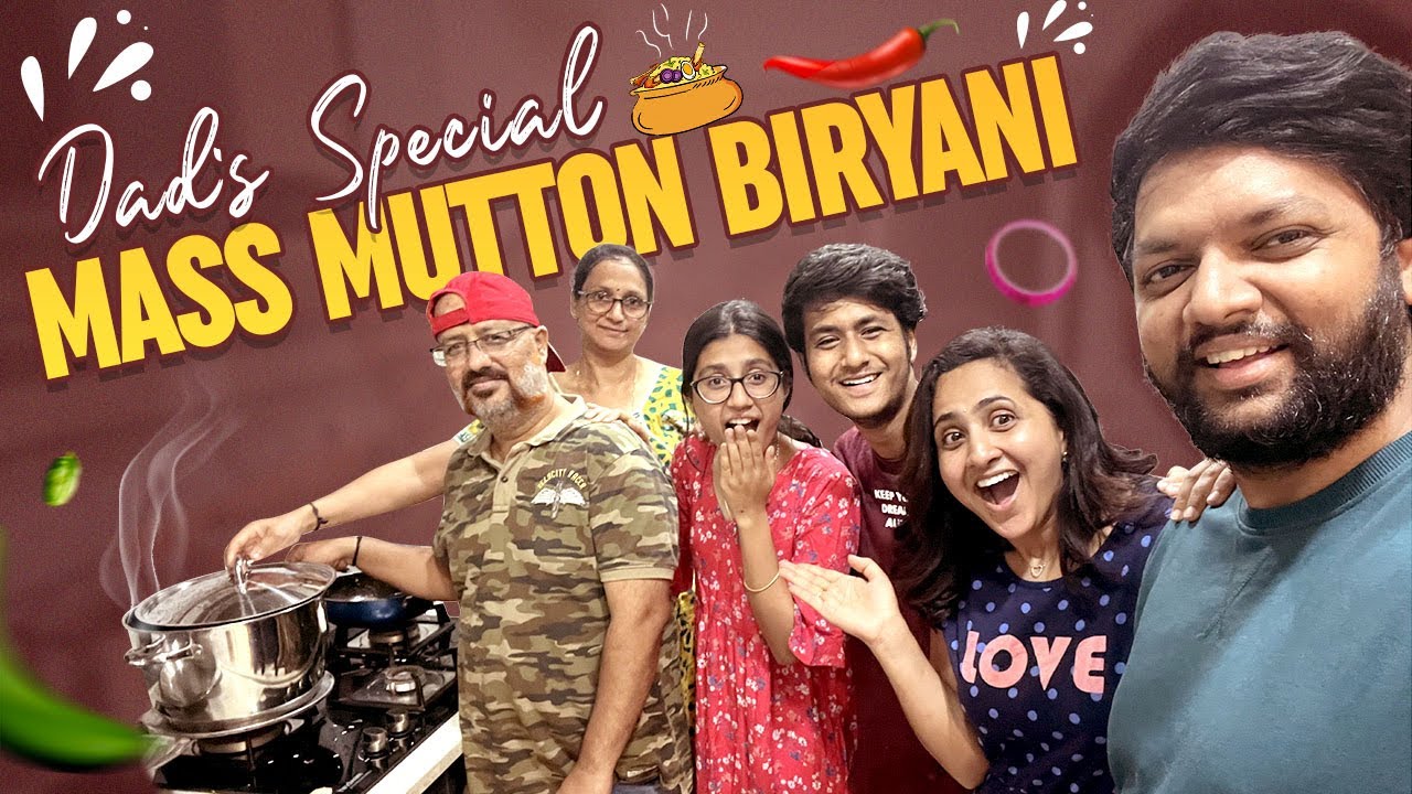 Dad Style lo Mass Mutton Biryani || Biryani party || spicy ||Dhoolatheeripodhi🤣@Chintuchutkivlogs8113