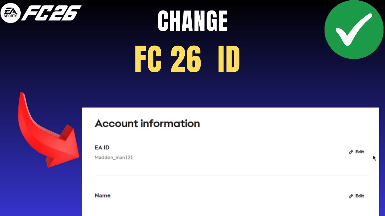 EA FC 26 How to Change ID