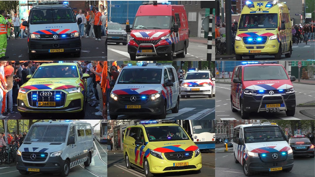[Koningsdag 2025] Vele hulpdiensten met spoed tijdens enorme drukte tijdens Koningsdag in Amsterdam