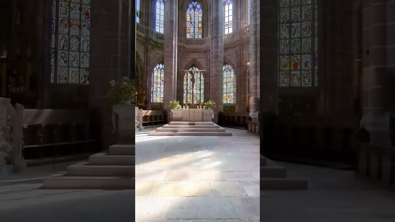 Inside Lorenzkirche (St. Lorenz) Church in N&uuml;rnberg Germany