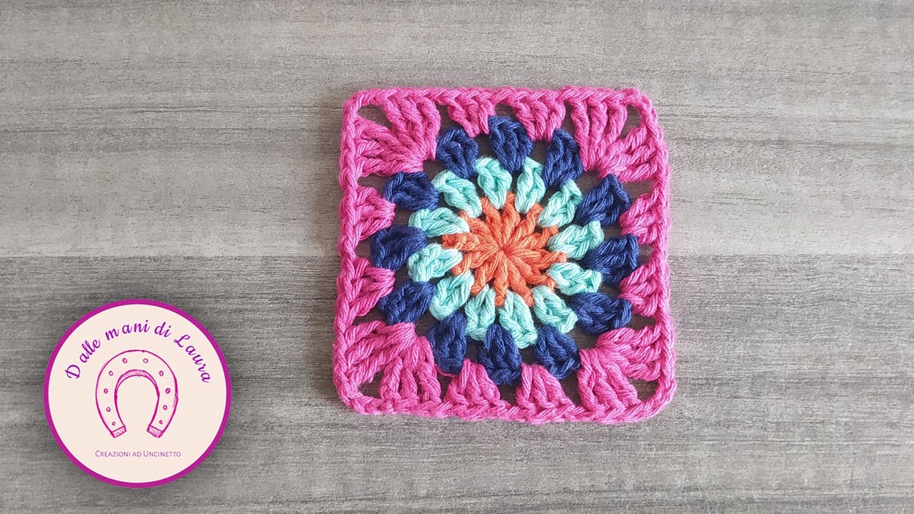 Realizziamo Insieme Una MATTONELLA COLORATA a uncinetto🧶🎊 |TUTORIAL