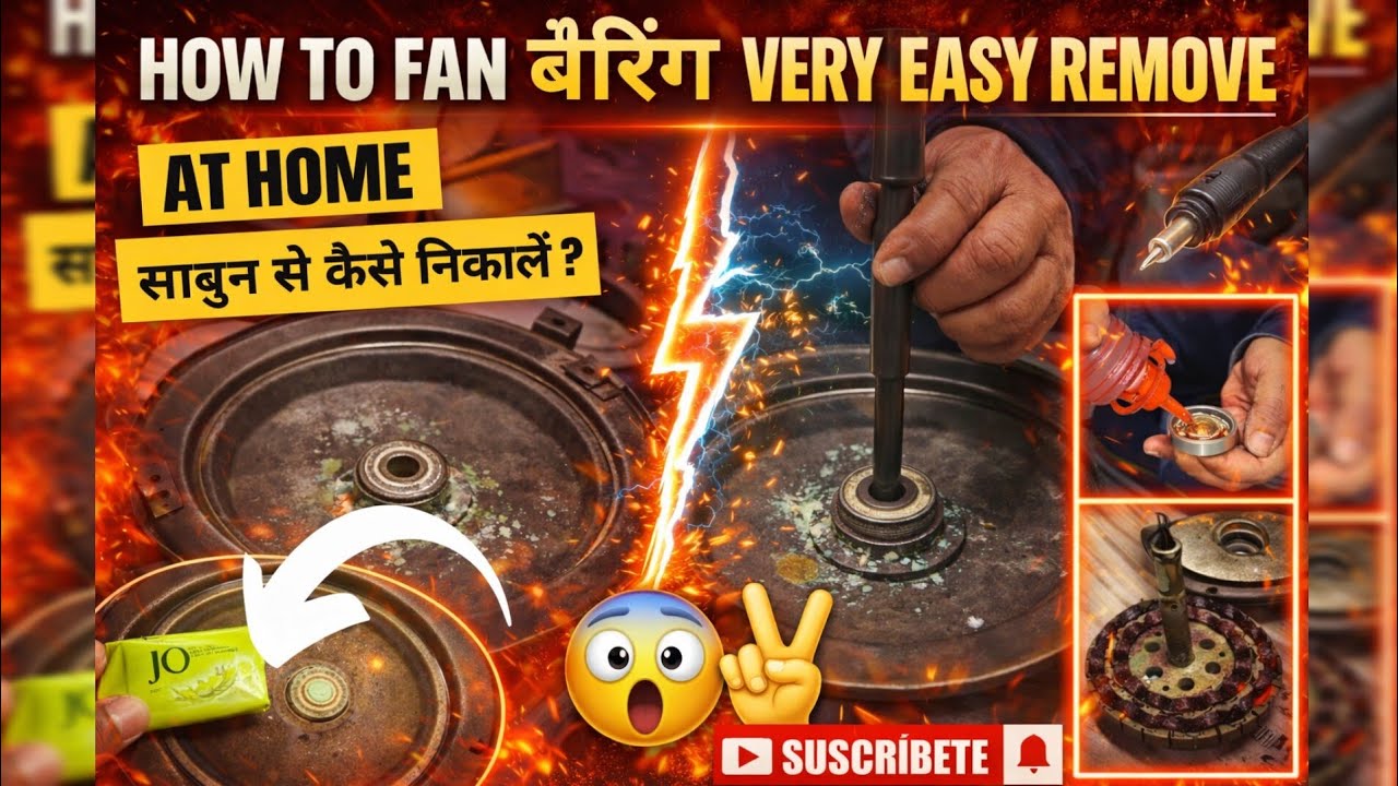 6201 bearing puller || How to change fan bearing at home #electrical #tricks #tips