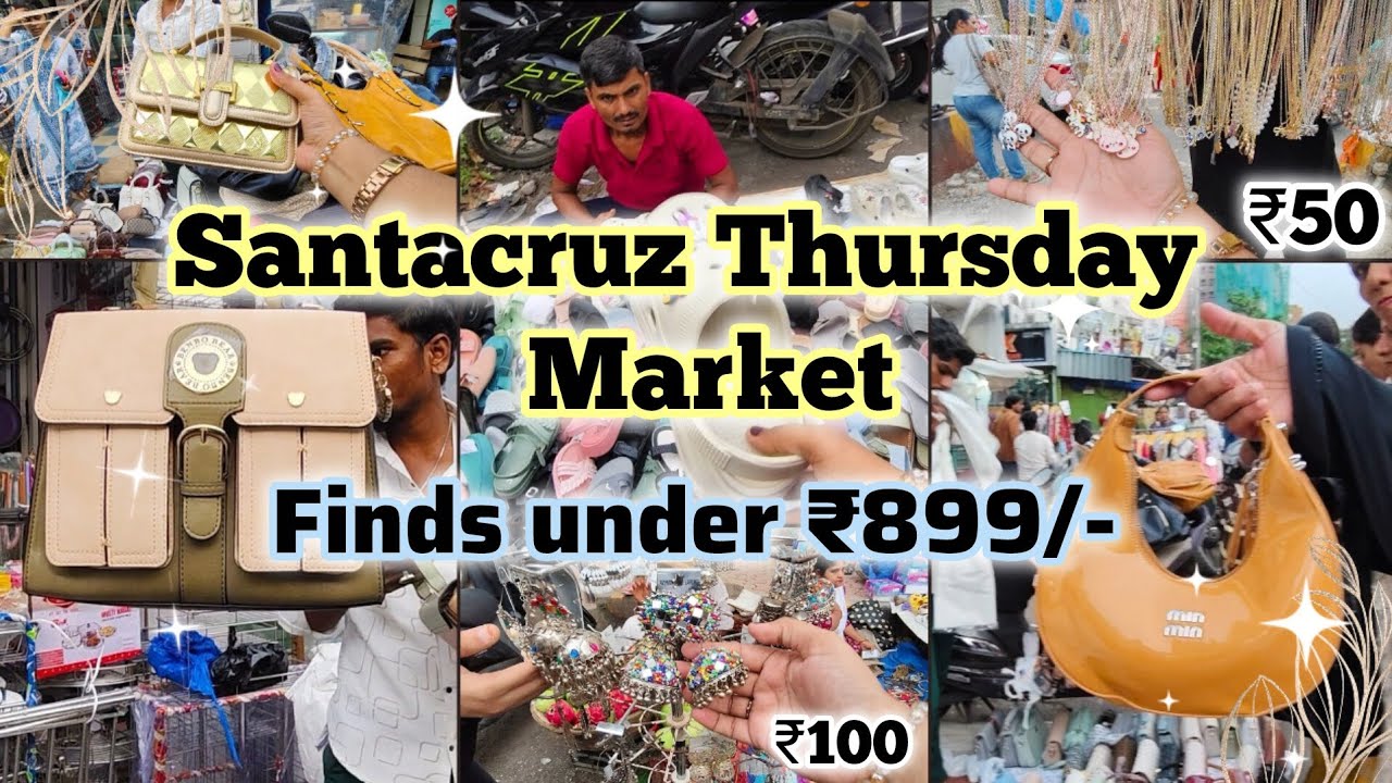 Santacruz Thursday Market|Finds Under ₹899| handmade earrings,Bags,Crocs & many more | #explorepage 