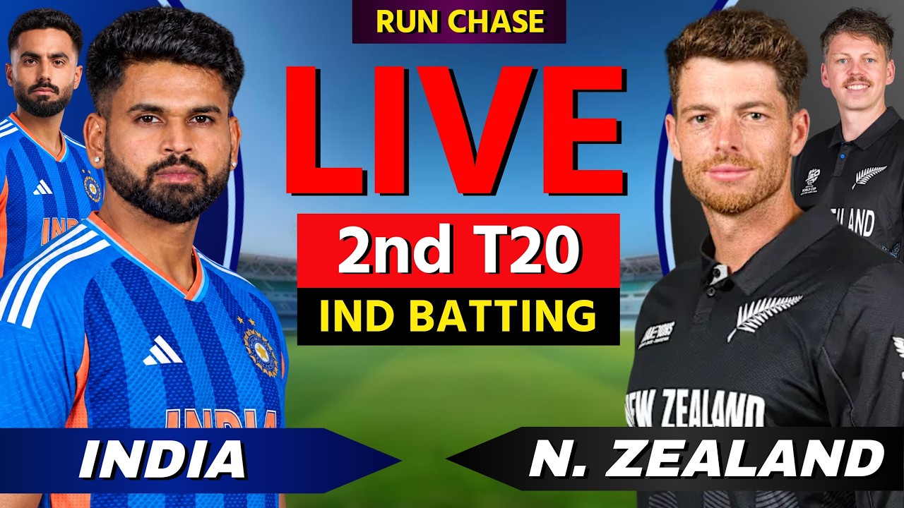 🔴 India vs New Zealand, IND BATTING, 2nd T20I 2026 | Live Cricket Match Scores, Commentary