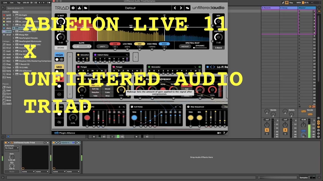 Ableton Live  11 x Follow Actions x Unfiltered Audio Triad x Elysia Alpha Compressor