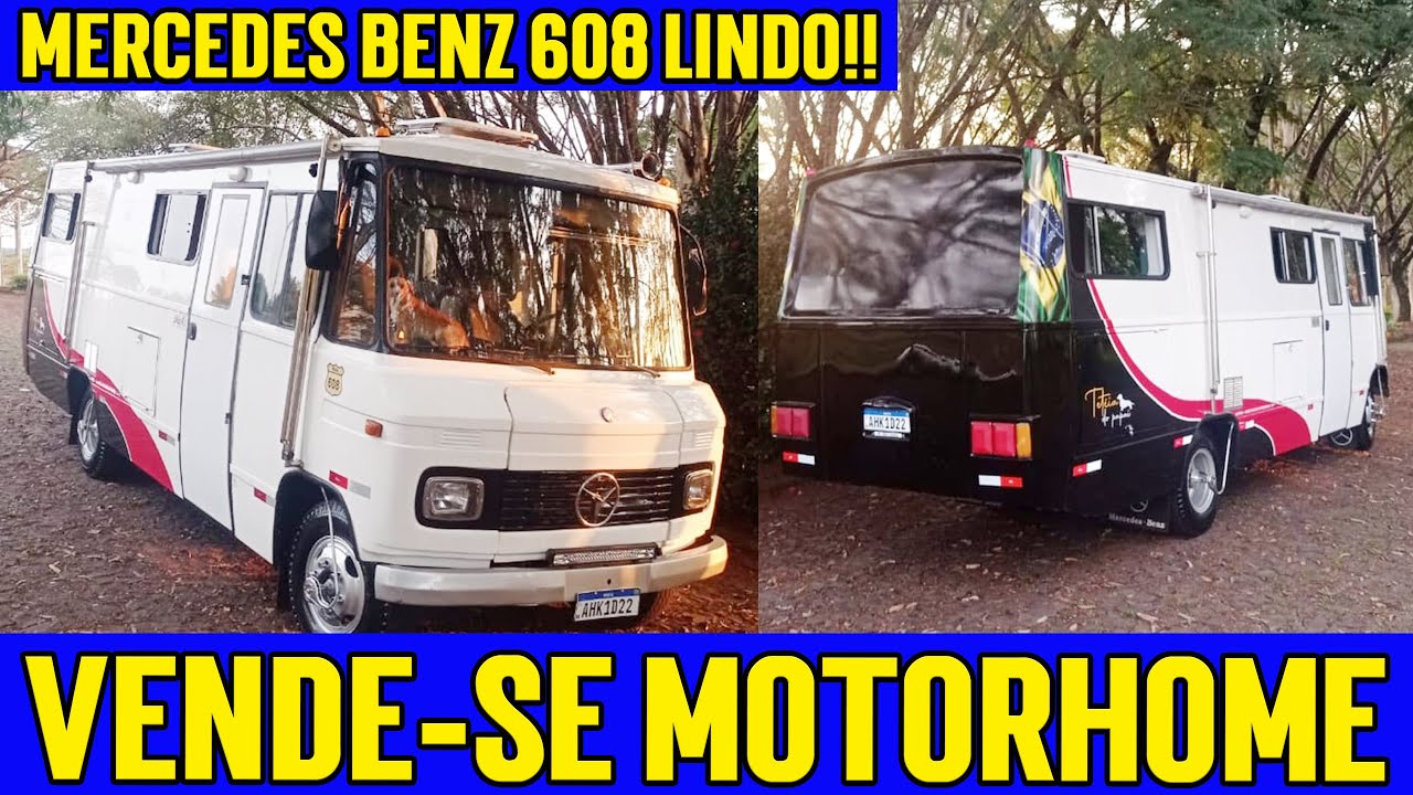 PARA 7 PESSOAS MOTORHOME MERCEDES BENZ 608 À VENDA VEÍCULO MUITO BEM CUIDADO 2 COZINHAS CNH B