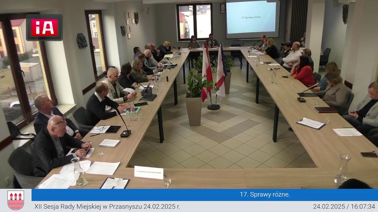 XII Sesja Rady Miejskiej w Przasnysz 24.02.2025 r.