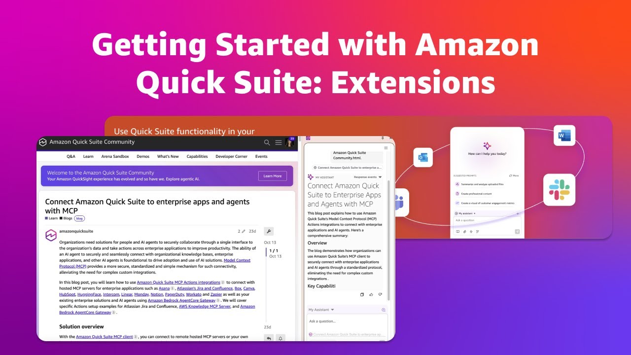Extensions with Amazon Quick Suite | Getting Started with Amazon Quick Suite