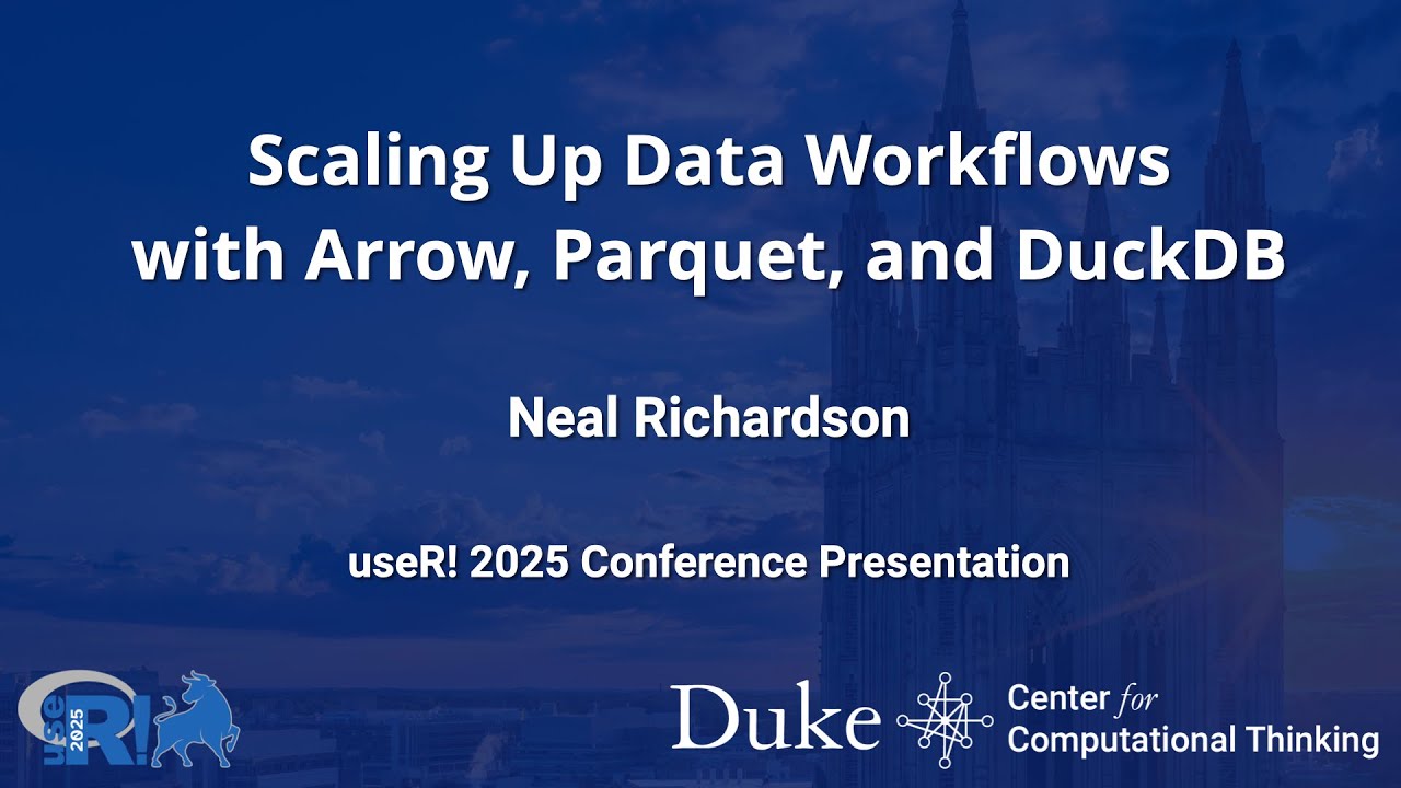 Масштабирование рабочих процессов обработки данных с помощью Arrow, Parquet и DuckDB &mdash; Нил Ричардсон