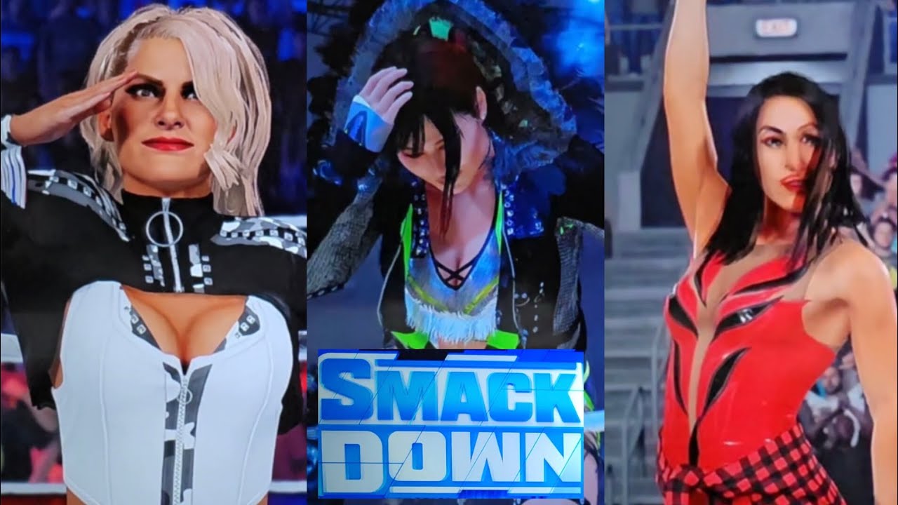 FRIDAY NIGHT SMACKDOWN! WOMENS #1 CONTENDER MATCH. LACEY EVANS VS IYO SKY VS BRIE BELLA. WHO GOT KO?