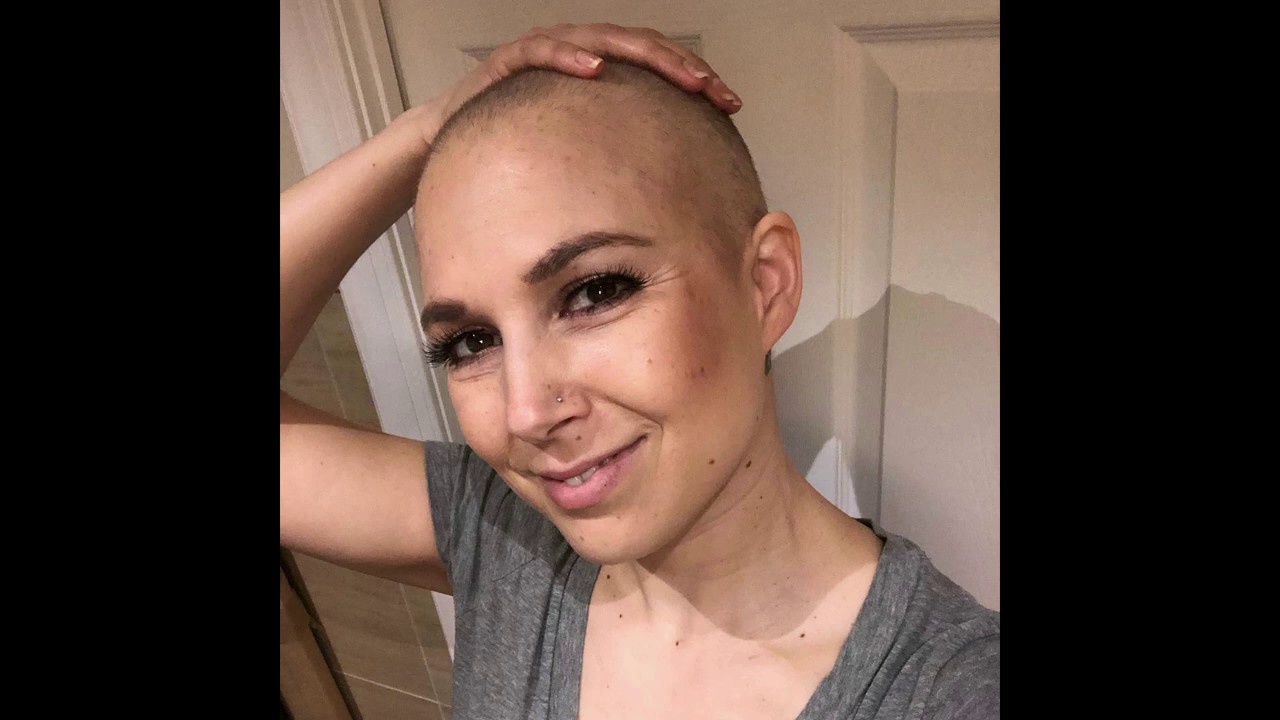 Shaving my head after starting chemo for breast cancer