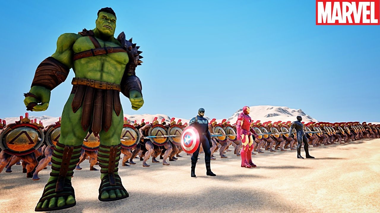 Avengers help Spartans to fight Persians | Ultimate Epic Battle Simulator | UEBS