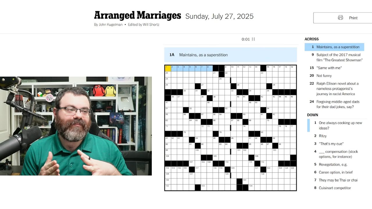 Learning Crossword Week 62 | NYT Crossword Sunday July 27th, 2025