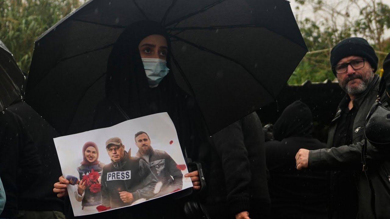 Funerals held for three Lebanese journalists killed in Israeli strike