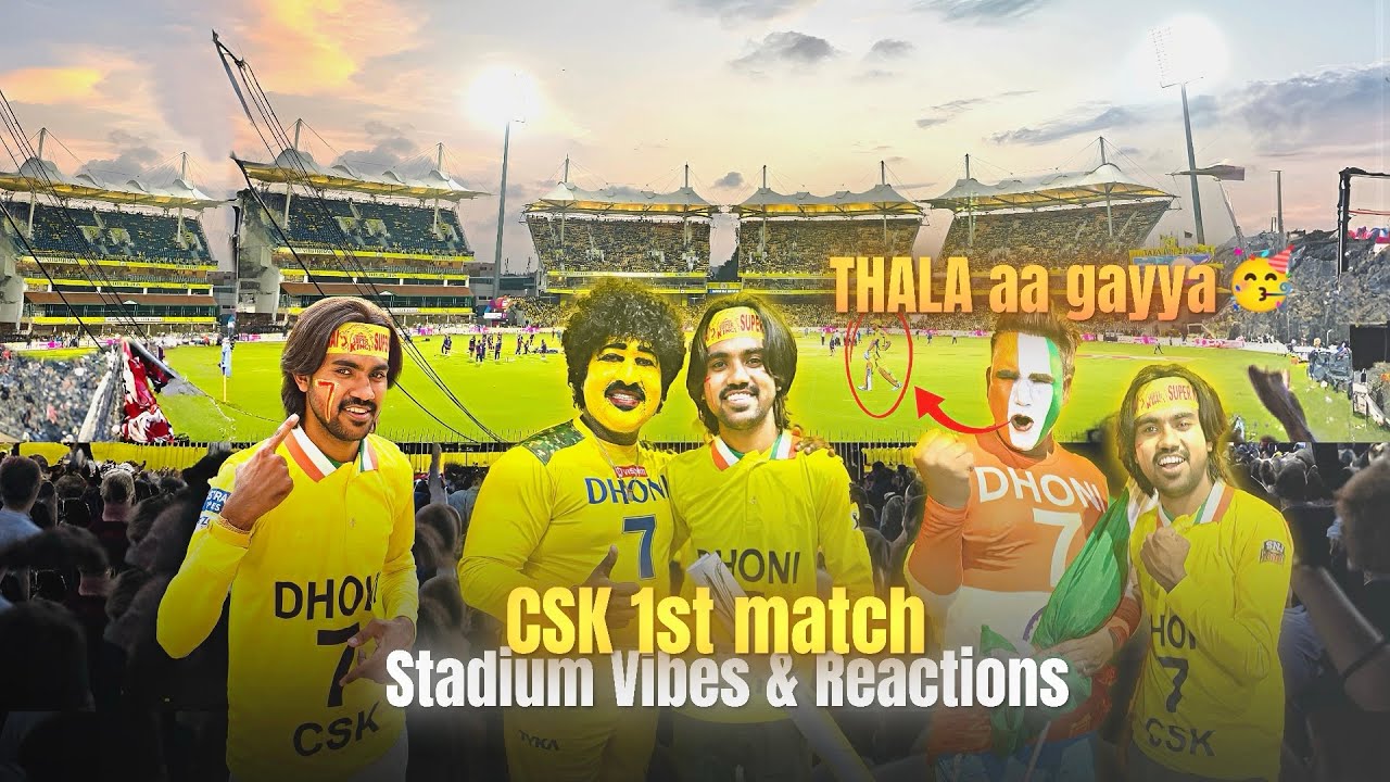 csk 1st match reaction 😊🥵❤️‍🔥💪🏻 csk💛 vs mi💙 #chennai #chepauk #msd