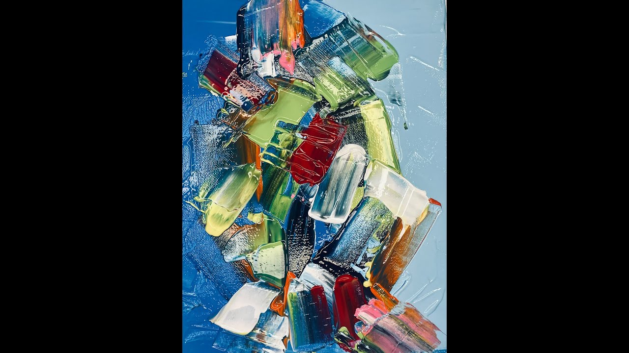 Easy Painting for Beginners with Acrylic Colors/ Create different effects with Palette Knife