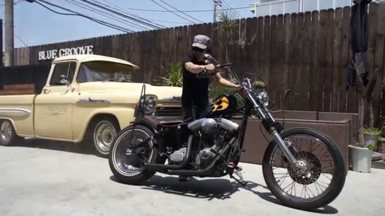 Harley Davidson 1999 EVO Chopper Test Ride Build by BLUE GROOVE