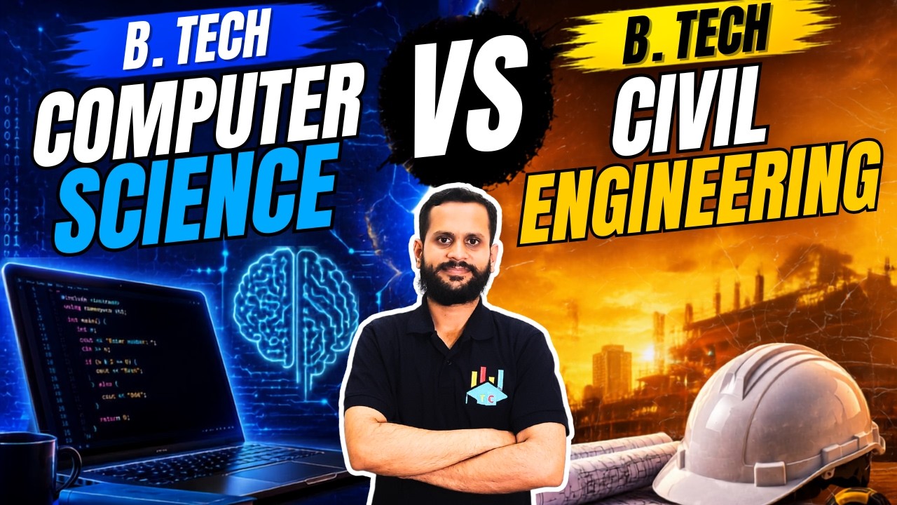 BTech Computer Science vs Civil Engineering | Salary, Scope, Placement, Future 🔥 Which is Better?