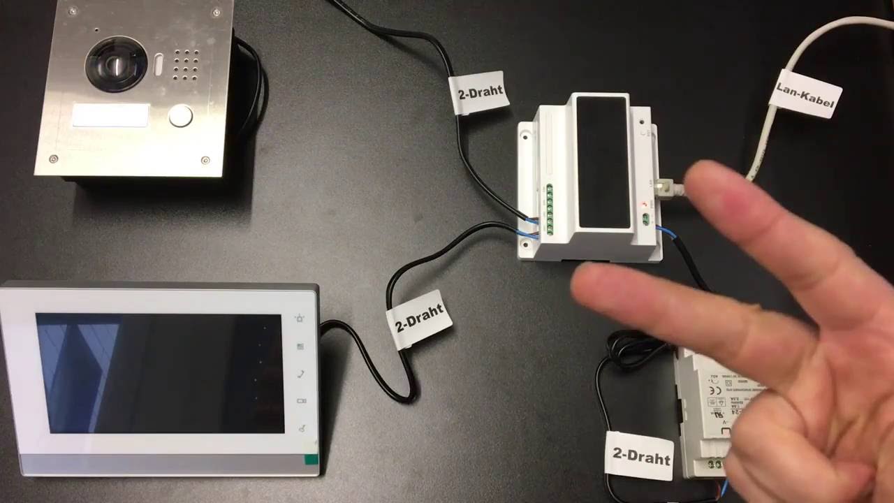 Anbindung einer 2 Draht BUS IP Video Türsprechanlage