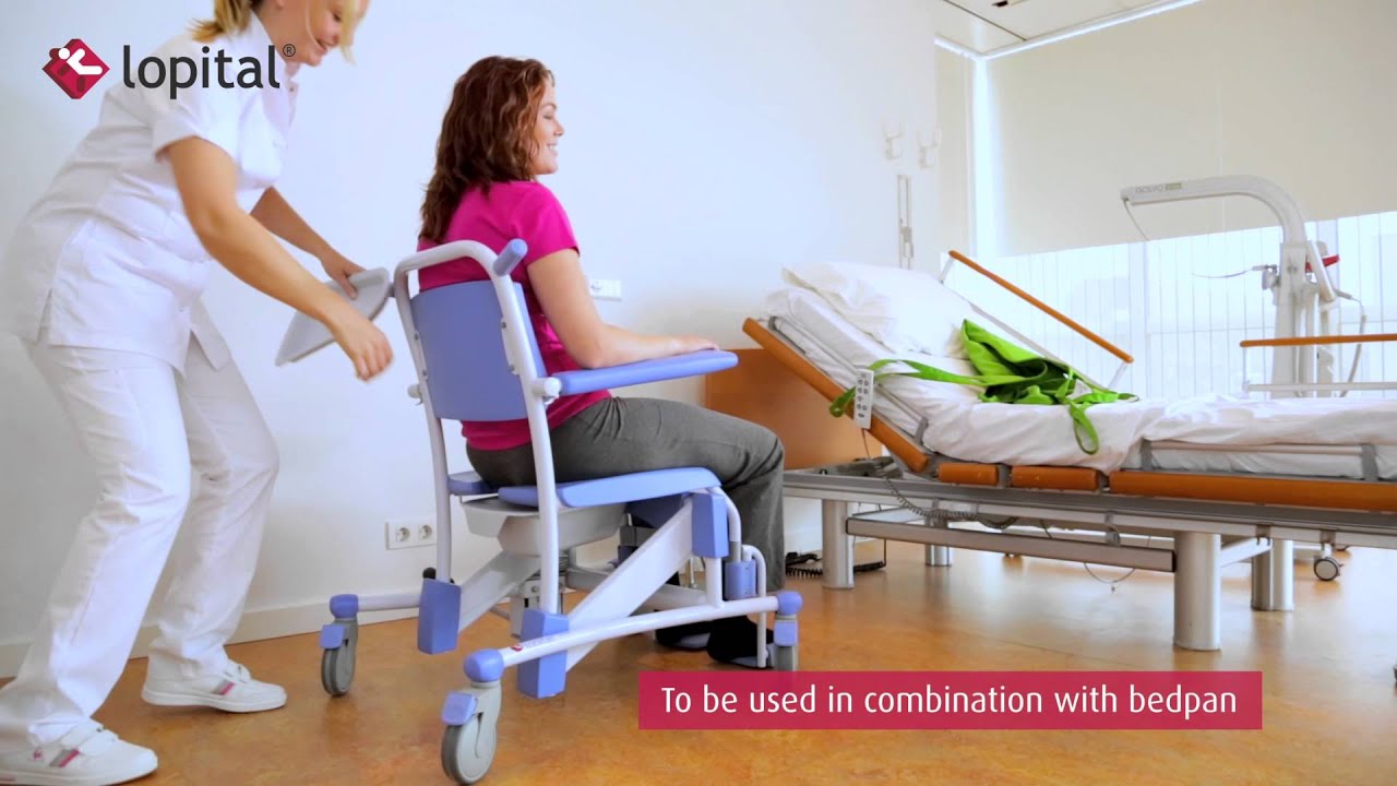 Lopital - Instruction video - Flexo hydraulic high / low shower-toilet chair (EN)