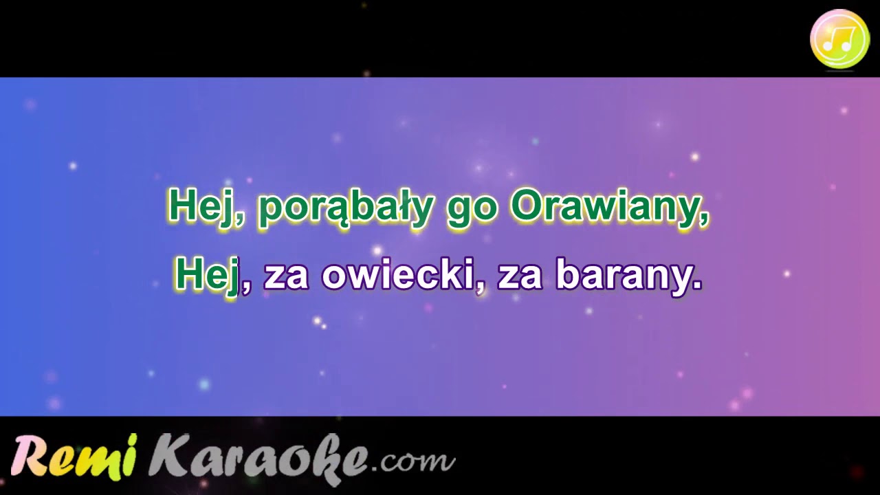 Polonus - Hej bystra woda (karaoke - RemiKaraoke.com)