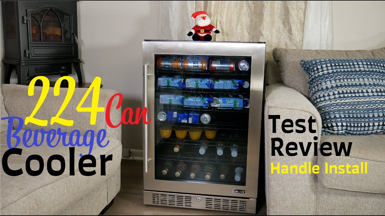 224 Can Beverage Cooler Fridge LED Lights NewAir