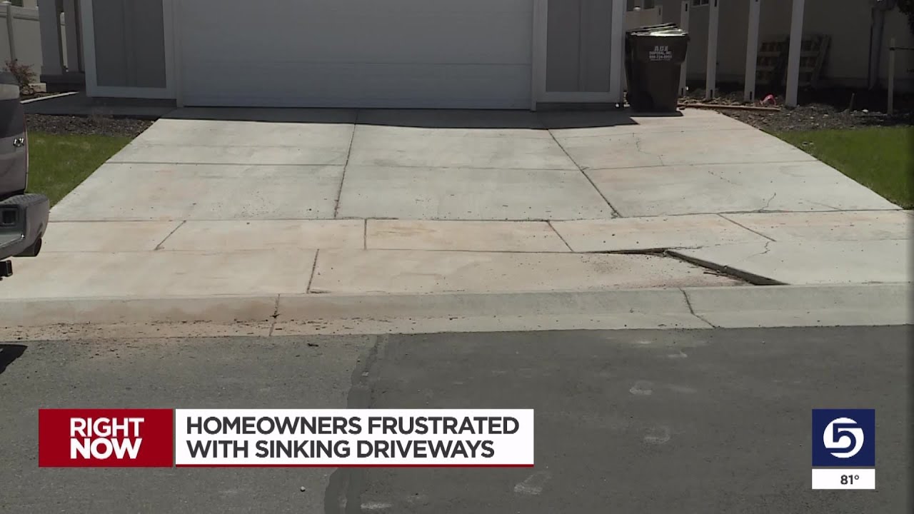 Eagle Mountain homeowners ask city hall for help with sinking driveways