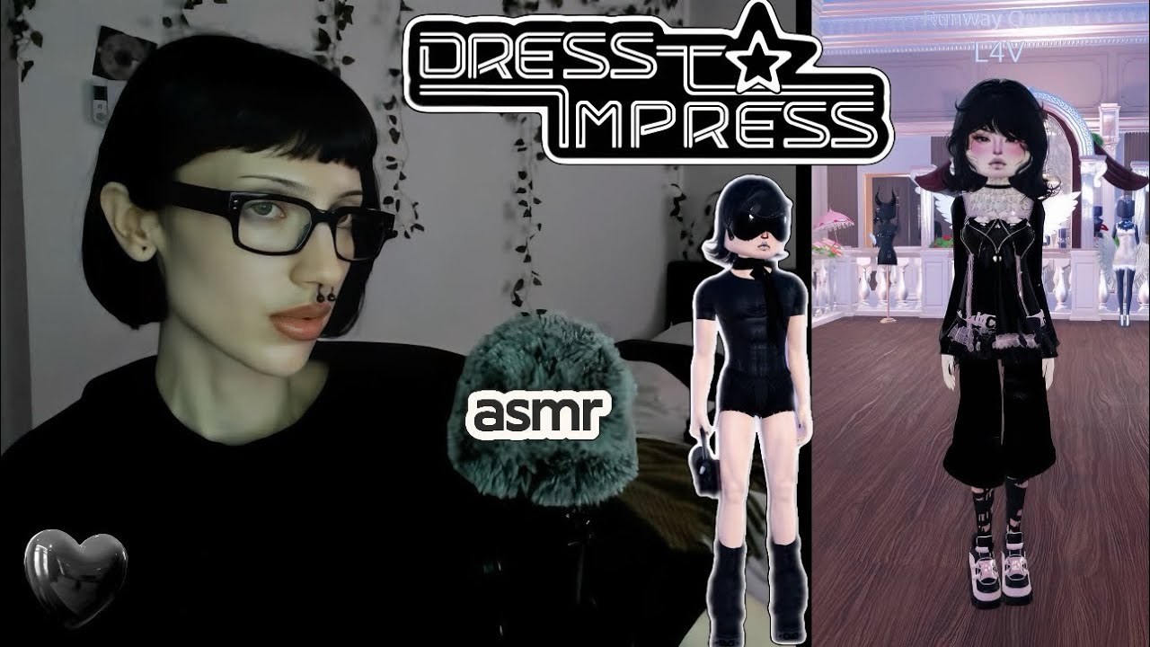 Playing DRESS TO IMPRESS again 🖤☁️ (Cozy chat, Mouth Sounds, Fluffy mic)