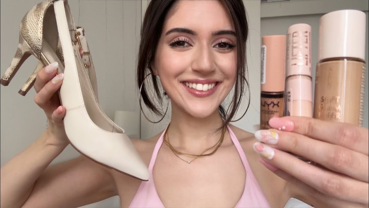 ASMR Shopping Haul ✨tapping & whispering to help you relax (makeup, shoes, rambling, ..) 