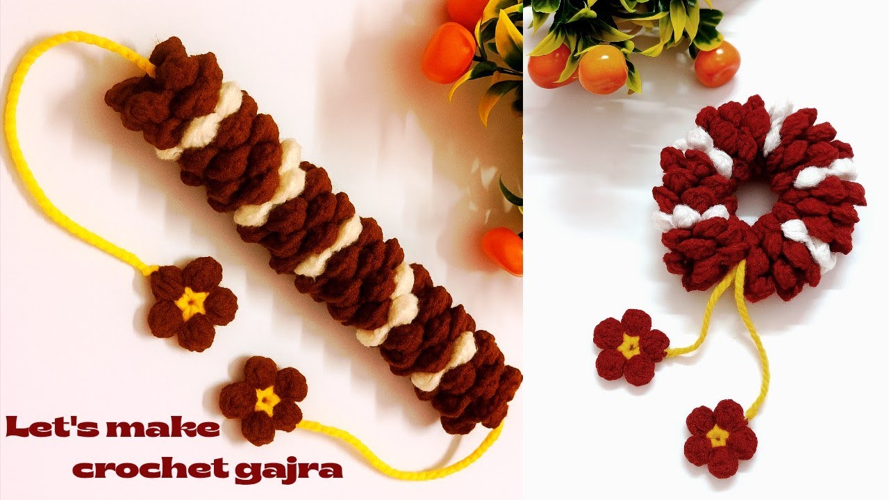Crochet gajra tutorial | step by step tutorial | #crochet #crochettutorial 