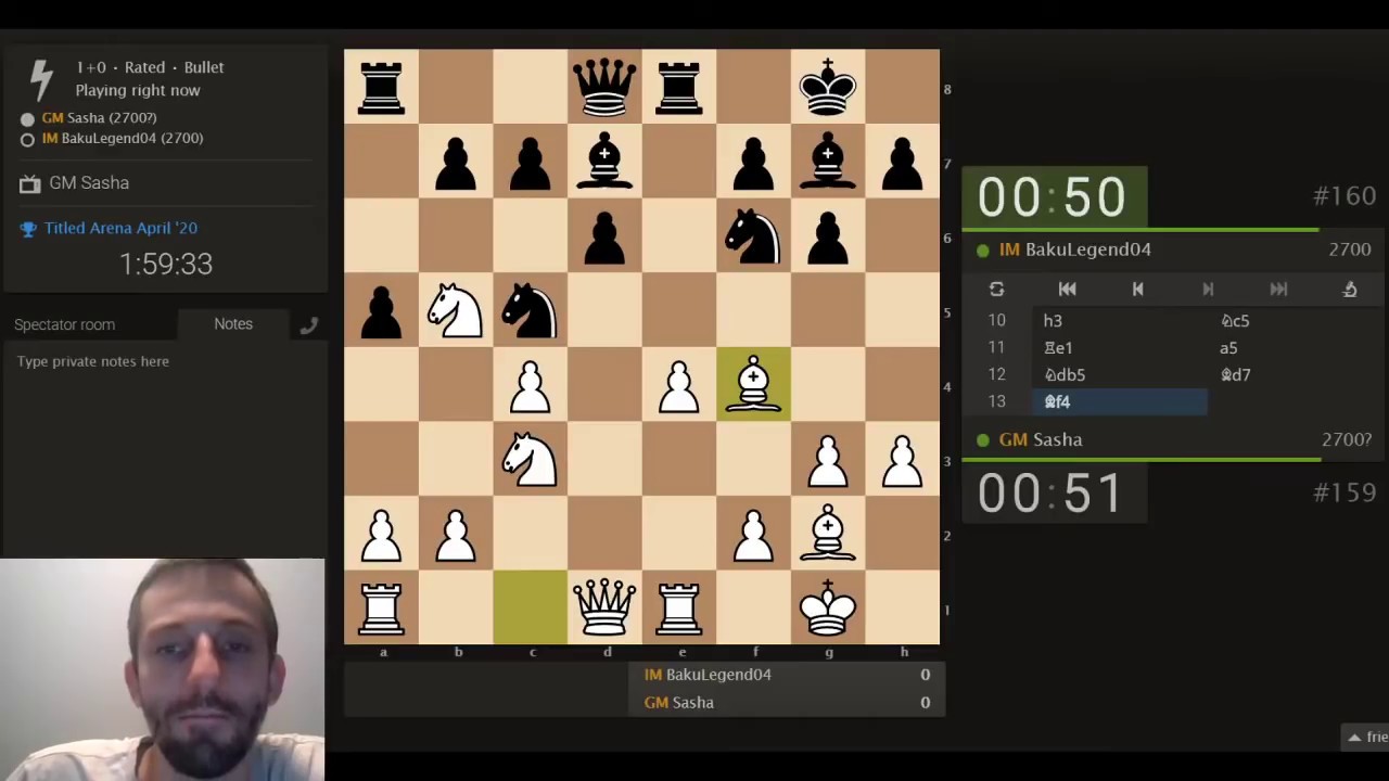 Alexander Grischuk streams the Lichess Titled Arena