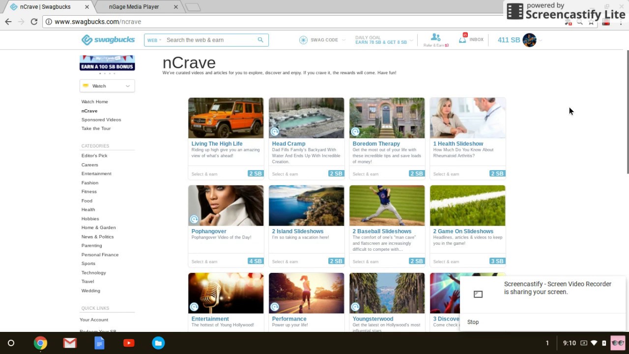Making 2 to 5 dollars a day on swagbucks