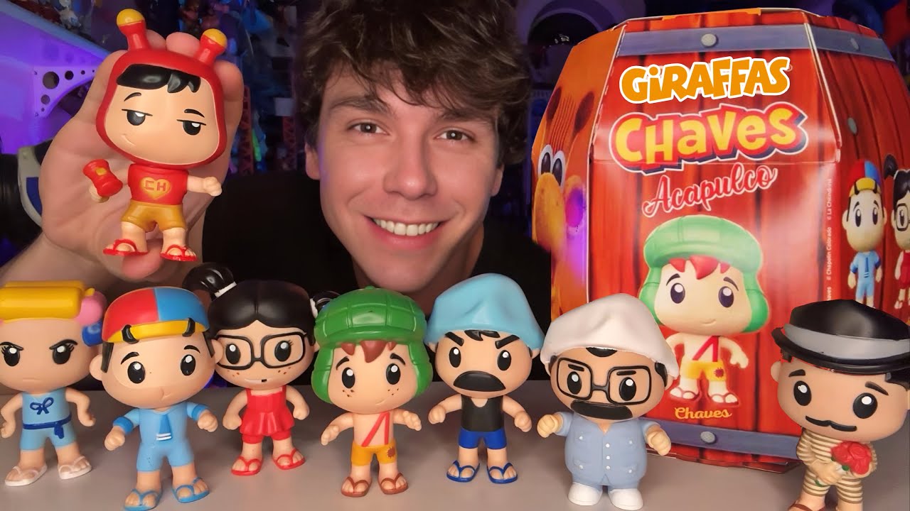 CHEGOU! COLEÇÃO CHAVES EM ACAPULCO BONECOS COLECIONÁVEIS NO COMBO DO GIRAFFAS! PETER TOYS