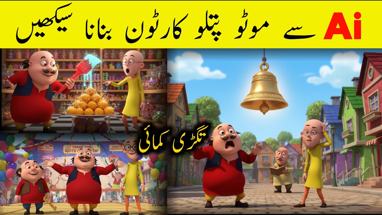 How To Make Motu Patlu Style Cartoon Animation Using AI | Motu Patlu Cartoon Video Kaise Banaye