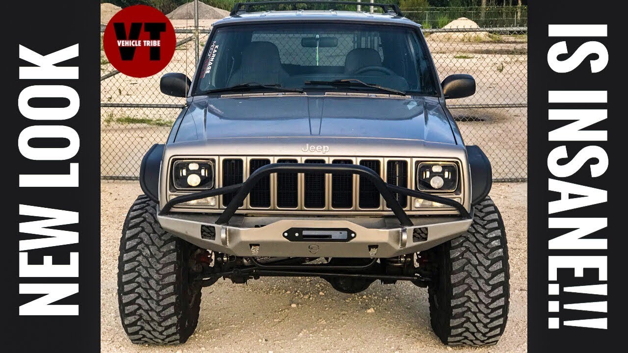 MY OLD JEEP GOT A NEW LOOK! NEW FRONT BUMPER LOOKS SICK!