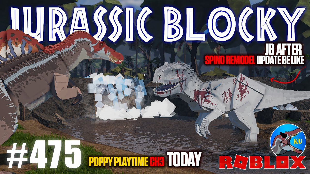 Jurassic Blocky! Indoraptor & BAD GLAZE  - Dinosaurs Live - Day 475 ( Poppy Playtime ch3 marathon )