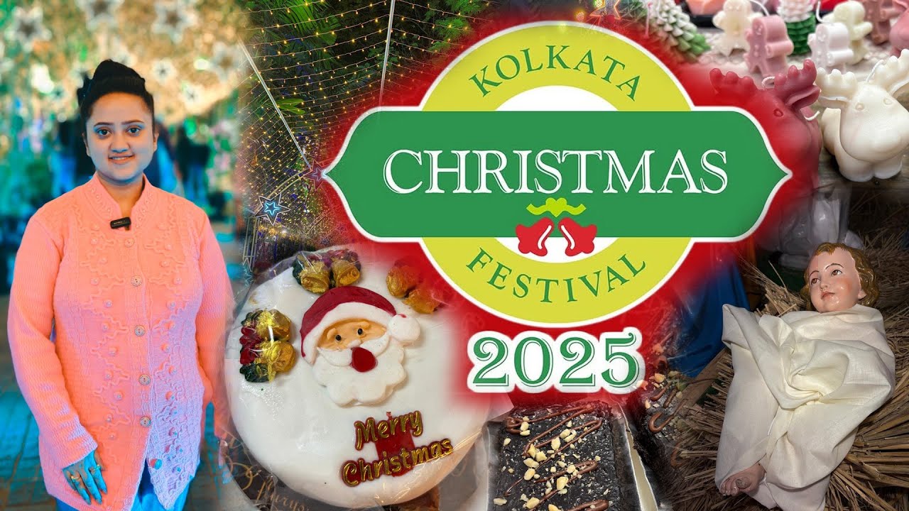 Kolkata Christmas Festival 2025❤️Park Street Christmas Celebration 2025🔥Food Festival Allen Park 🥰
