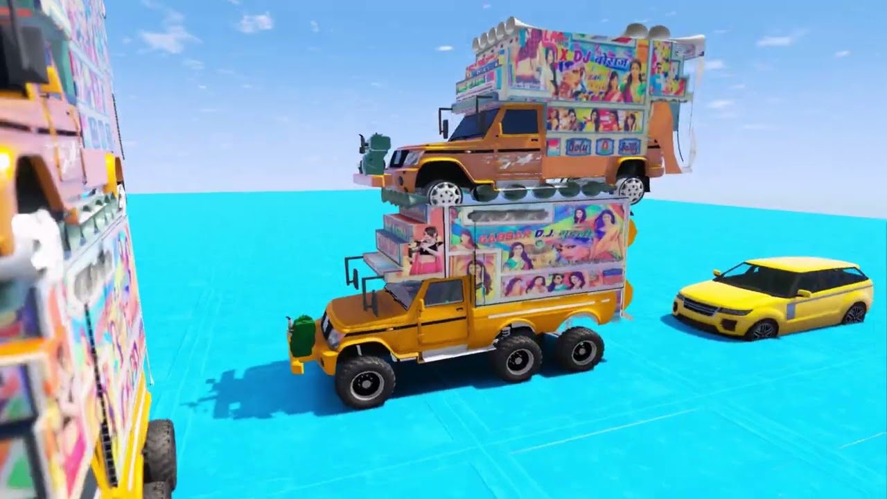 Indian all Top DJ Motu Patlu super Mega Ramp challenge 😱😲😱!! $10000 Ft