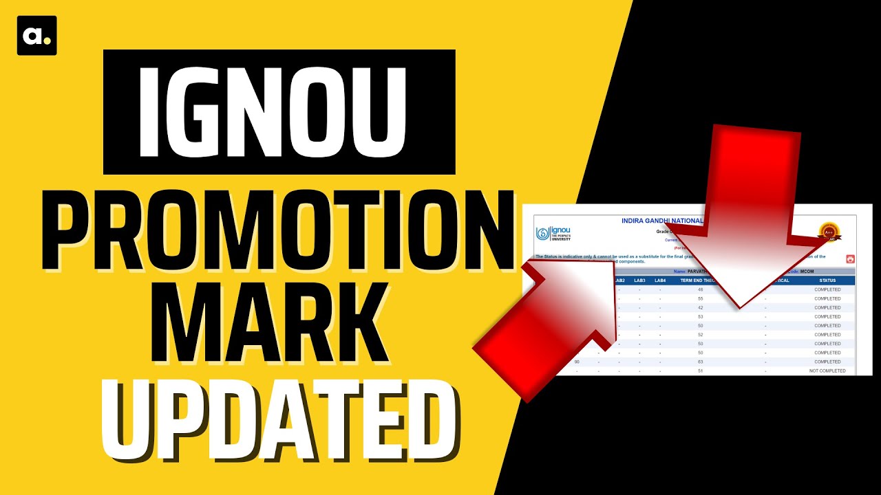 IGNOU Promotion | Mark updated | 2022 Exam | Check Mark