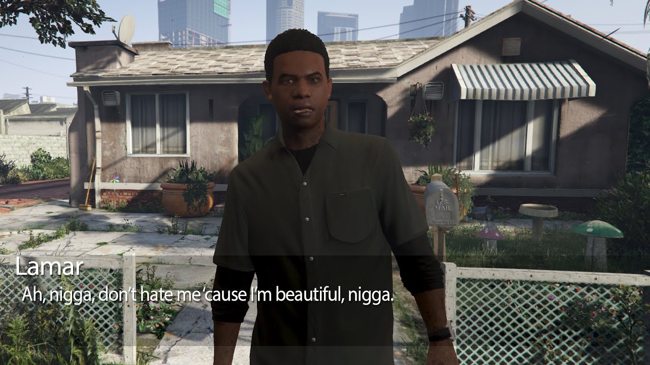 Lamar roasts Franklin But it's a Visual Novel
