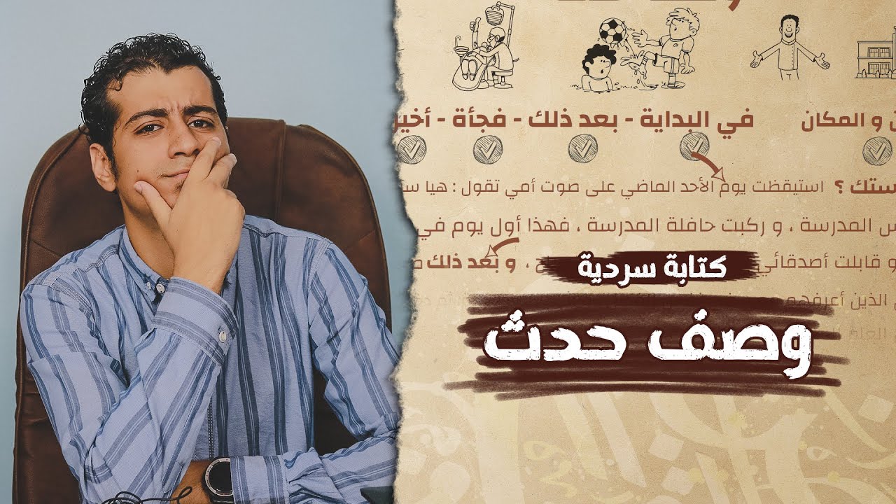 شرح درس كتابة وصف حدث | الكتابة السردية | الصف الرابع الابتدائي