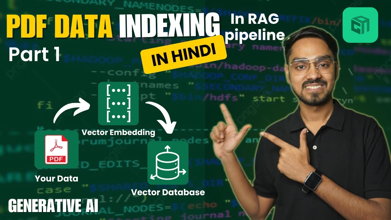 PDF Data Indexing in RAG Pipeline (Part 1) of Gen AI | API using Express.js + Multer + pdf-parse
