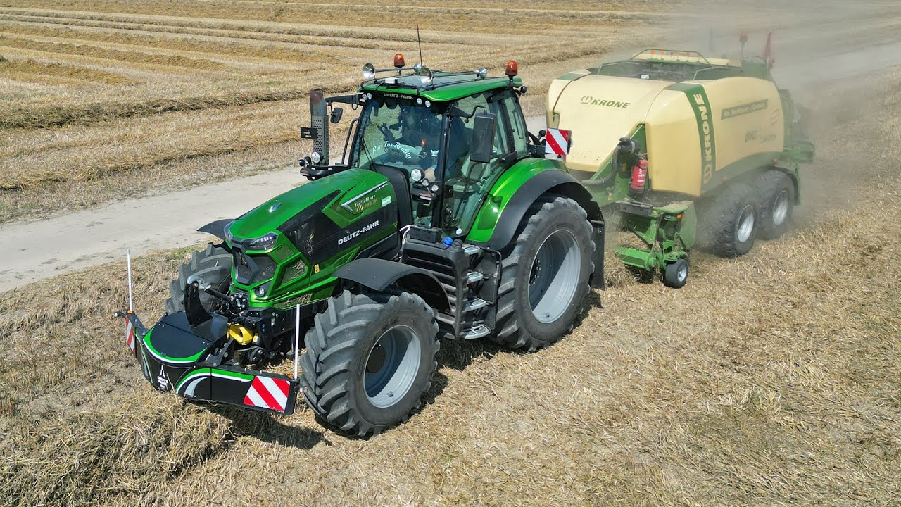 Pressing Straw Bales | Deutz-Fahr 6230 + Krone BiG Pack | Beekman | 2025