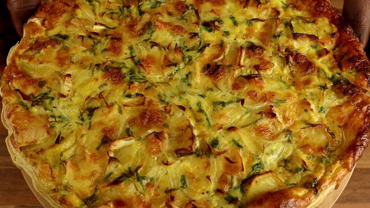 TARTE AUX POMMES DE TERRE ET AU BRIE ( une recette fondante et savoureuse)