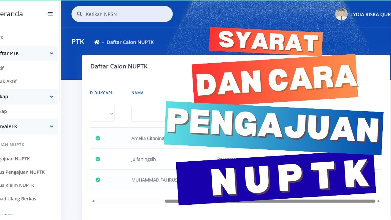 Syarat dan Cara Pengajuan NUPTK di Verval PTK