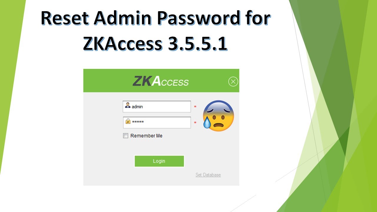 Reset Admin password for ZKAccess 3.5.5.1