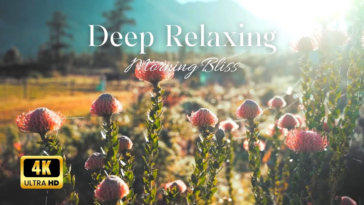 Morning Flower Serenity: A Relaxing Journey Amidst Dew-Kissed Petals:Nature Sound:Claming Sound