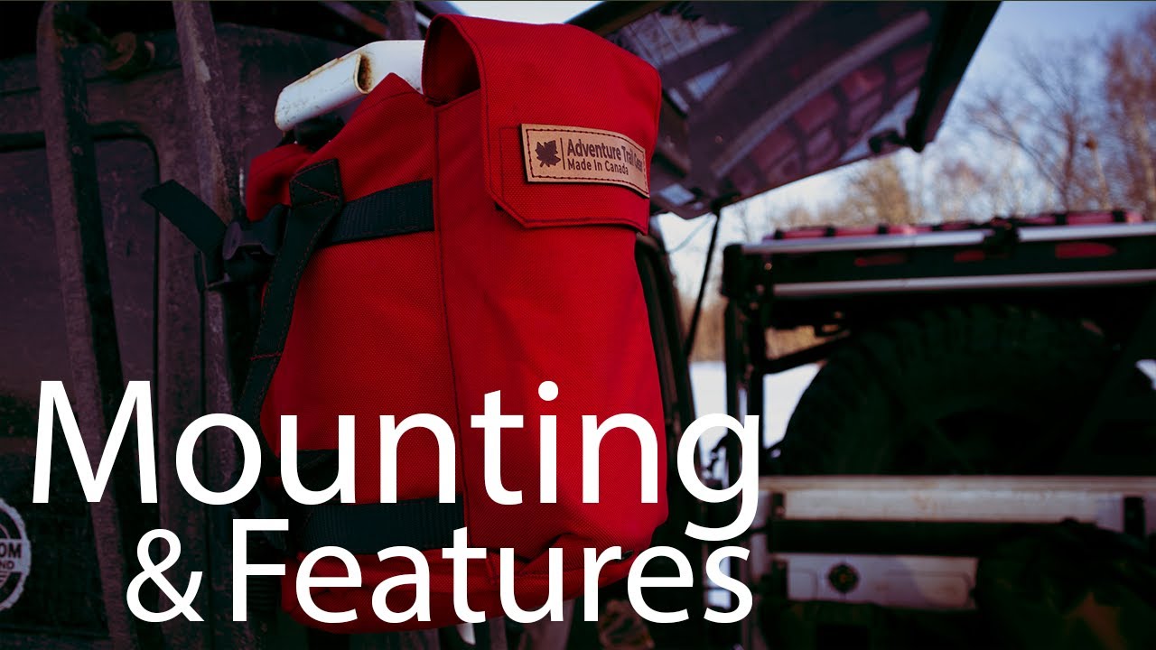 Adventure Trail Gear - How to install the 5lb Propane Tank Bag - Mounting & Features