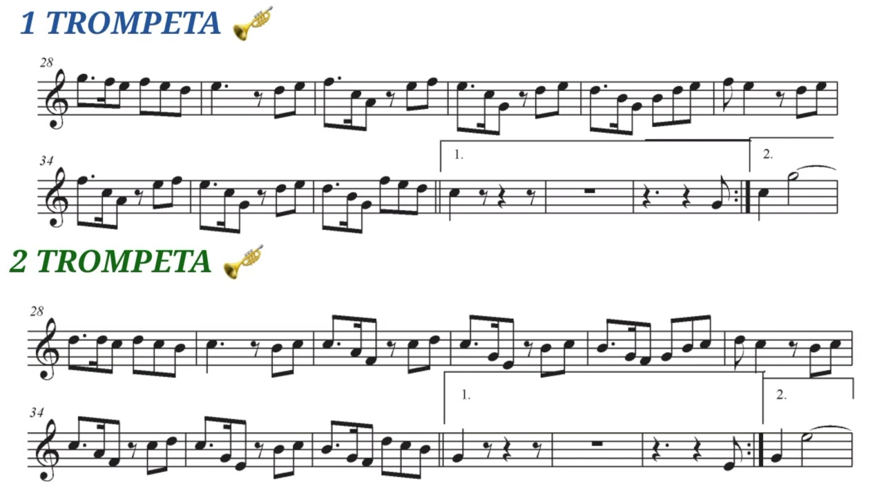 CAJA TRUJILLO - MARINERA. PARTITURA TROMPETA FPP 🎺