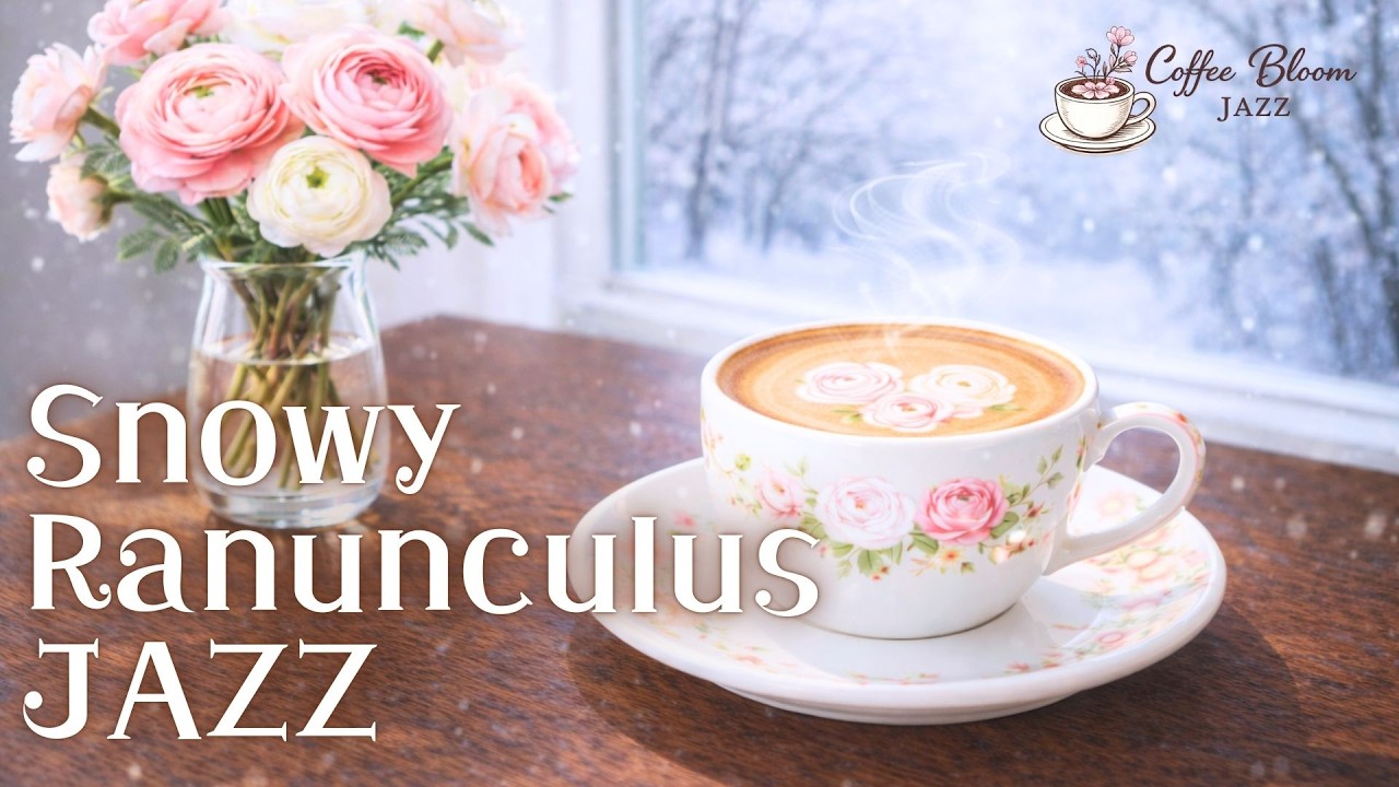 Snowy Ranunculus JAZZ | Cozy Winter Cafe Jazz for Study, Work & Relax